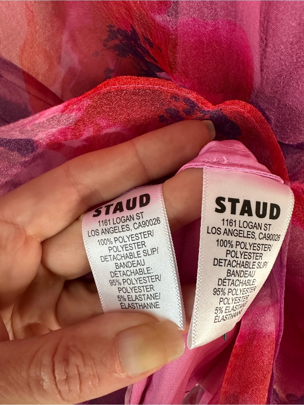 STAUD CALLUNA DRESS
MAGENTA
PAINTED FLORAL SZ XS NWT - Picture 5 of 8